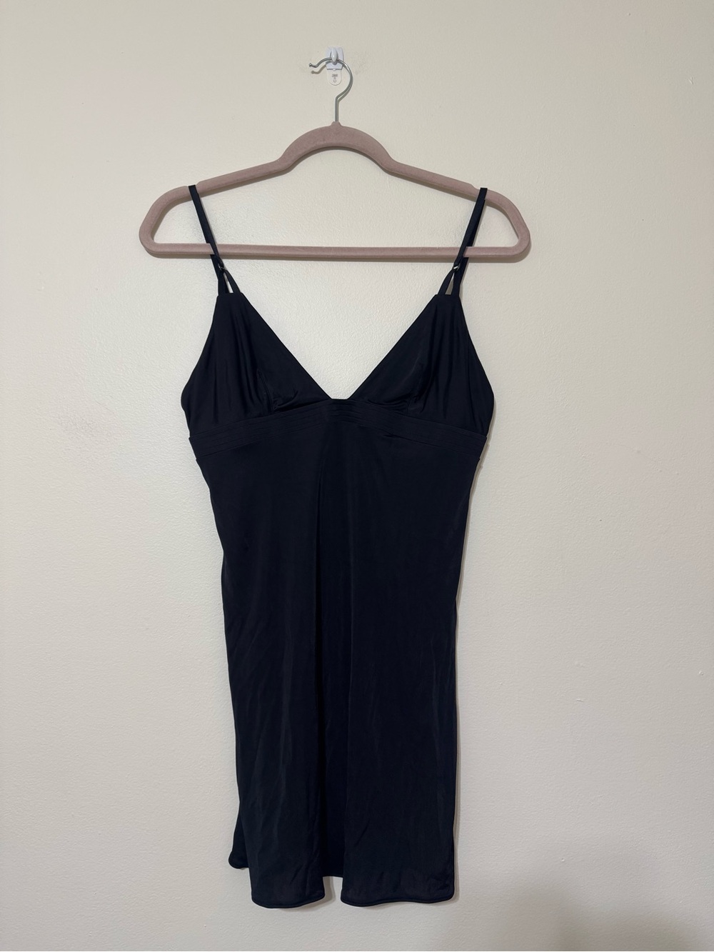 Vintage 90s Victoria's Secret Black Low Back Slip Chemise